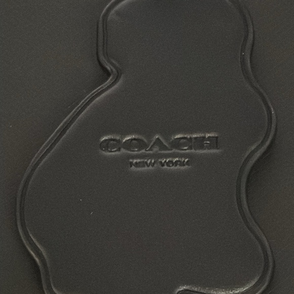 NWT Coach Rexy dinosaur Leather Bag Charm keychain ring Purse cw473 FOB Silver - Picture 8 of 8